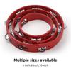 10-inch Tambourine for Adults Pleasant Jingle Sound Red Hand Cranked Bell Rings Wooden Metal Bell