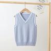 Children's Knitted Vest Spring and Autumn Models for Boys and Girls Pullover College Style Sweater Vest