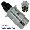 Round Adapter Towbar Trailer Plug Aluminium Zinc Zinc Alloy Towing Electrics Adapter  For Caravan