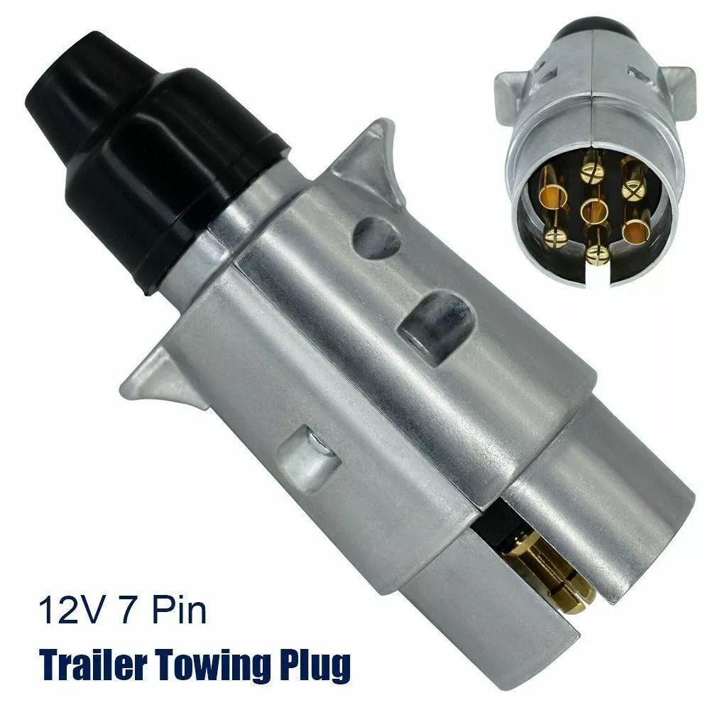 Round Adapter Towbar Trailer Plug Aluminium Zinc Zinc Alloy Towing Electrics Adapter For Caravan
