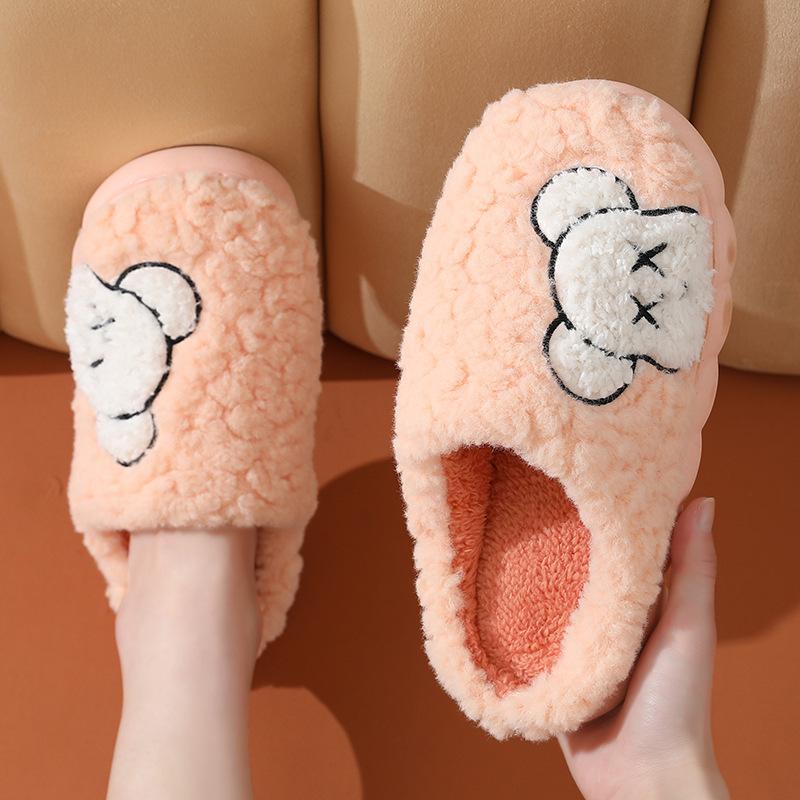 Winter cotton slippers home non-slip indoor thickened plush couple thick bottom home warm cotton mop