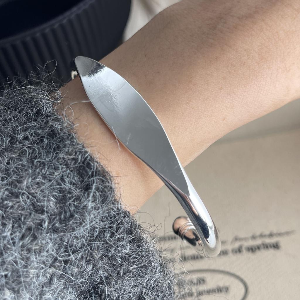100% Solid 925 Sterling Silver Retro Bracelet for Women Men Handmade Twist Beads Flat Simple Bracelet Birthday Gift