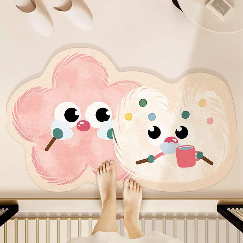 Cartoon Diatom Mud Non-Slip Quick-Drying Bathroom Mat