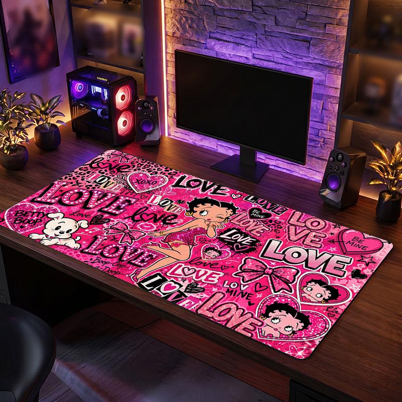 Big Mouse PadBetty Boop Extended Soft Desk Mat Gaming Office Computer Table Decor Mat