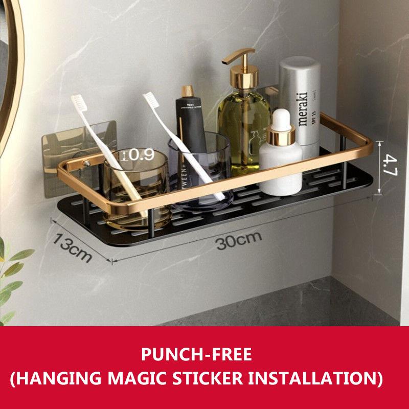 

Полки для ванной комнаты Перфорированная полка для хранения туалетных принадлежностей Настенная полка для хранения туалетных принадлежностей Кухонный органайзер Стеллаж для хранения косметического шкафа 13*30*4.7cm