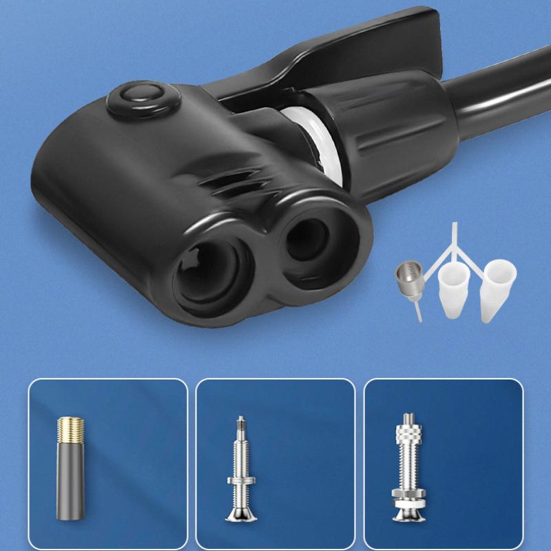 Bicycle Pump Portable, Ball Pump Inflator Bicycle Floor Pump With High Pressure Buffer The Easiest To Use Bicycle Pump Valve