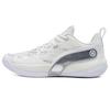 Cushioning Slip Resistant Abrasion Resistant Low Top Basketball Shoes Men's White Silver Z323360103-4