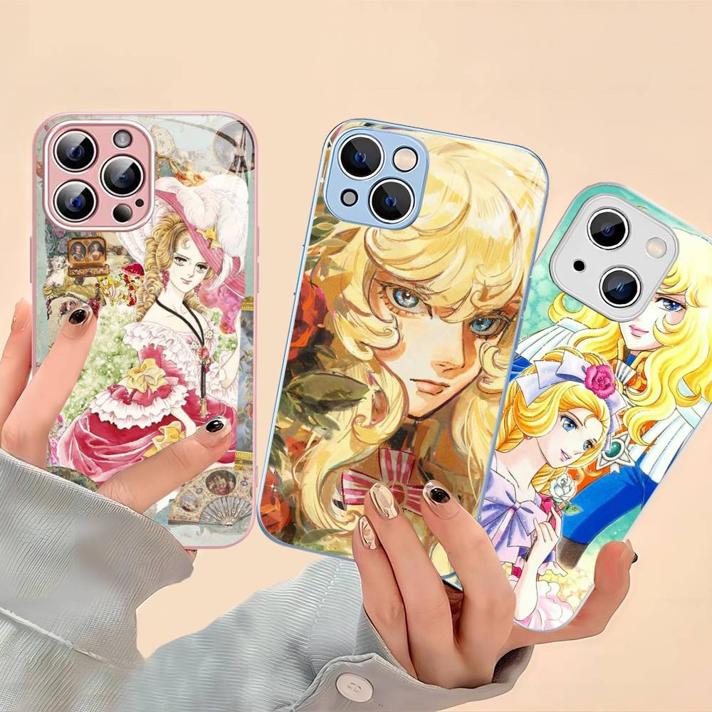 Classic Anime The Rose Of Versailles Tempered Glass For Iphone 14 13 12 11 Pro Mini XS MAX 14Plus X XS XR Cover