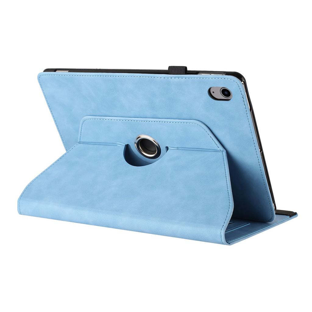 For iPad (2025)/10.9 (2022) Case Rotating Stand Solid Color PU Leather Tablet Cover