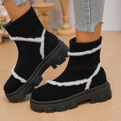 Fashion Comfortable Thick Sole Winter Women Shoes 2024 New Fashion Round Toe Women's Platform Boot Casual and Versatile Large Size Shoes