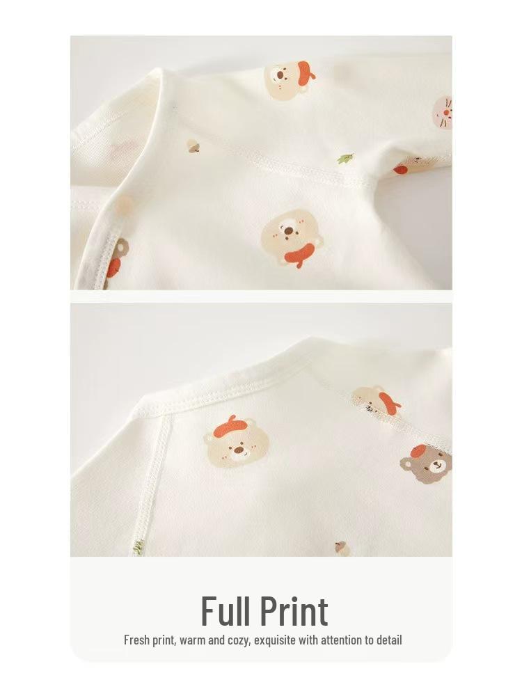 Newborn Baby Long-Sleeve Pure Cotton Top - 0-3 Months, Spring/Autumn