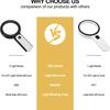JMH Magnifying Glass with Light, 30X Handheld Large 18LED Cold and Warm Light with 3 Modes, Illuminated Magnifier for Seniors Reading,