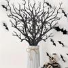 5pcs Antlers Shape Artificial Plastic Tree Branch Black Halloween Wreath Decoration Halloween Day