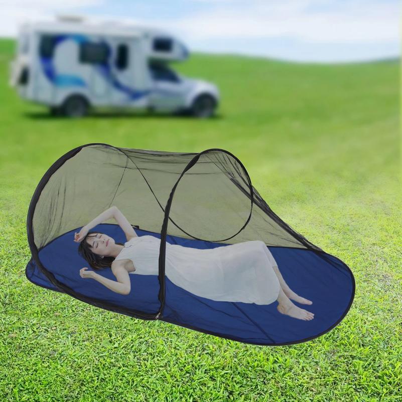 Nuovo Telo Tenda da Campeggio Esterno Anti-Zanzare Portatile Esterno Tipo Barca Installazione Gratuita Lancio a Mano Viaggio Zanzariera