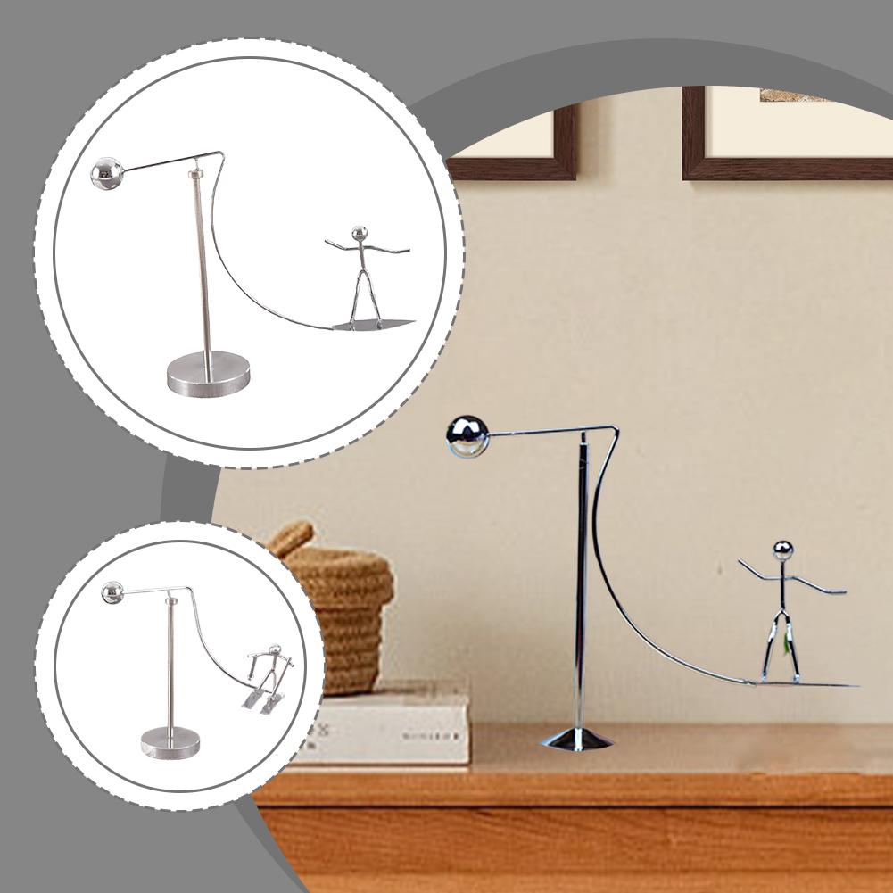 Stainless Steel Balance Ball Toy Creative Pendulum Cradle Iron Man Ornaments Decompression Desk Toy Early Education Tools Gifts