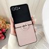 High-end Busine Sle Litchi Texture Leather Foldable Phone Case for Samsung Galaxy Z Flip 7 6 5 4 3 Ring Holder Protection Cover