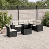 VidaXL Garden Lounge Set 7 Pcs with Cushions Black Wicker 3269196