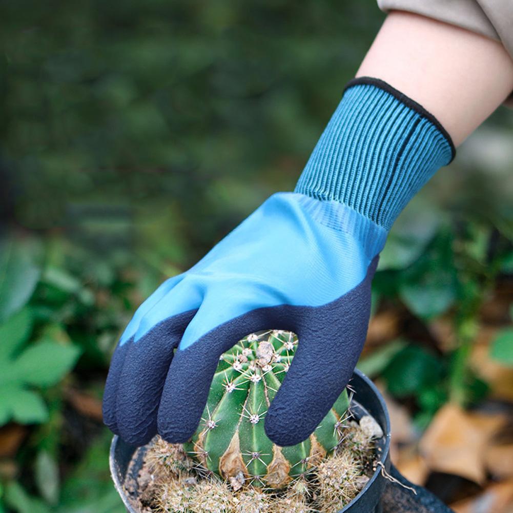 1 Paar Gartenarbeitshandschuhe, stichfest, wasserdicht, atmungsaktiv, für Schneidearbeiten, Pflanzen, Unkraut jäten, Gartenarbeit, für Männer, Frauen, Gärtner, Floristen