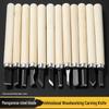 12-Piece Handmade Wood Carving & Engraving Knife Set with Student Art Eraser