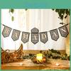 Ramadan Mubarak Banner Hollow Lantern Hanging Garland For Islamic Muslim Eid Festival Home Party Ornament Wall Decor Supplies