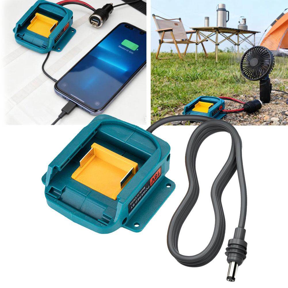 Battery Adapter Converter Versatile 18-20V Battery Adapter Converter Socket Interface External Car Charger 80x65mm For Dewalt