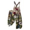 Damen Lockerer Lässiger Einteiler Sommer Jumpsuit mit Blumenmuster