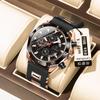 POEDAGAR National Top Swiss Brand Fashion Sports Watch Multifunctional Quartz Watch for Men Women High Quality Luxury Chronograph Wristwatch Casual