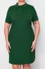 Women's Plus Size Dress New Season Fashion Green Polo Collar Mini Knitted Dress