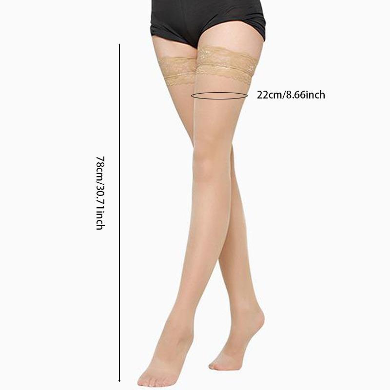 1Pair Women's Sexy Stocking Sheer Lace Thigh High Stockings Nets For Women Female Stockings Pink Purple Skin Red