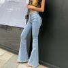 Flare Jeans Kalhoty Ženy Vintage Džínovina Dámské Džíny Ženy Módní kalhoty Velké velikosti Džíny se širokými nohami