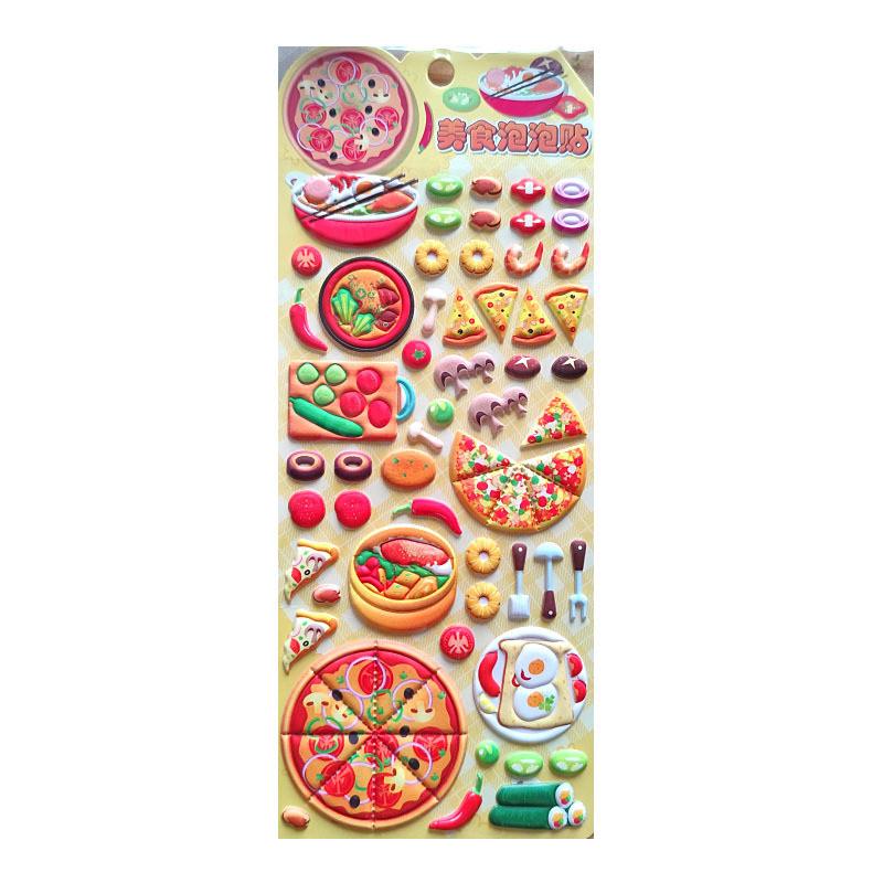 4 Stück appetitliche Food-Blasensticker - Mehrere Stile, DIY-Sticker für Kinder, Perfekt für Notizbücher BulingBulingStickers Store