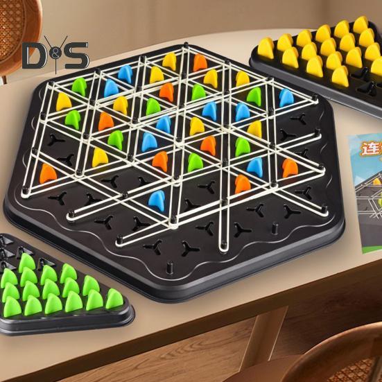 1 sada trojúhelníkové šachy desková hra pro 2 až 4 hráče geometrie učení zaměření logika školení výuková gumička trojúhelníková hrací deska strategická hra