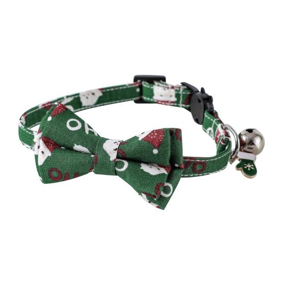 Durable Non-Fading Cartoon Pattern Pet Neck Strap Santa Claus Triangular Scarf Cat Supplies
