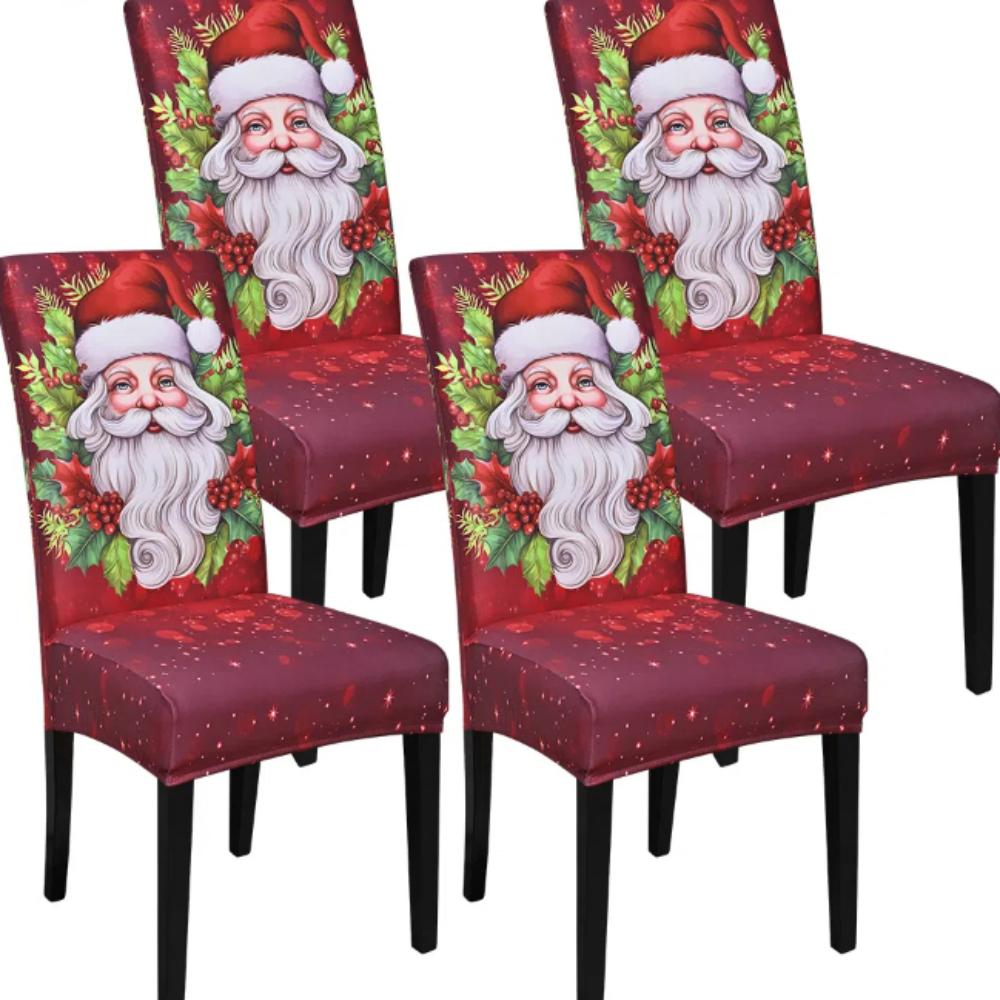 Cartoon Christmas Chair Cover Xmas Decoration Wear for Chairs Christmas Decoration