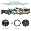 Car Voltmeter Digital LED Display Mini Round Voltage Battery Volt Tester Gauge Meter for Motorcycle Boat Marine Truck ATV UTV
