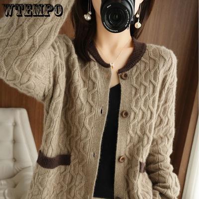 Vintage Strick-Cardigan Damen Folklore Koreanischer Stil Übergroße Strickware Harajuku Ästhetik Herbst