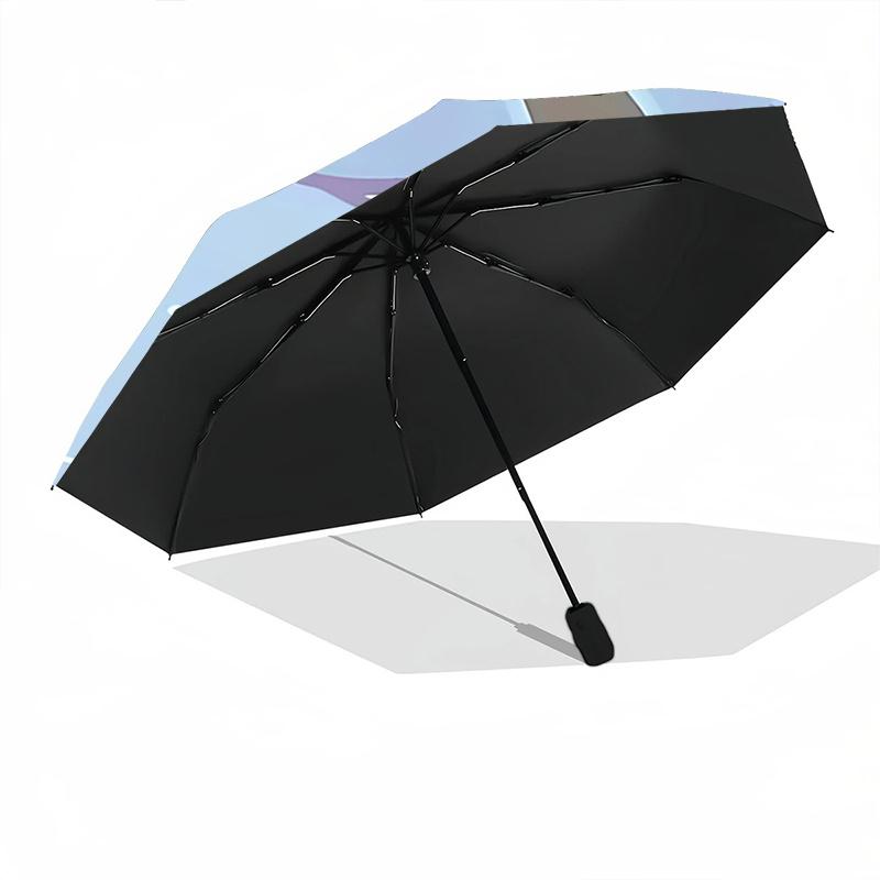 1pc Love Penguin Heart-Shaped Automatic Opening/Closing Umbrella with Foldable Design, Perfect for Outdoor Use and Festive Gifts.K054