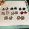 Silver Needle Geometric Rhinestone Necklace & Earrings Set