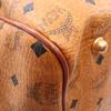 Used MCM Vicetos Boston Bag PVC Coated Canvas Leather Brown Used Unisex