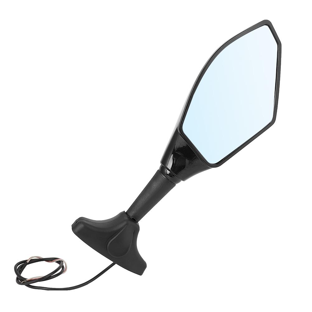 2 pcs LED Rearview Mirror Modified Motorcycle Mirror Lamp Shell with Light (black)