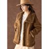 Reversible 100% Lamb Wool Women's Fur Coat
