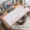 Floral Garden Theme Customized Mouse Pad Personalized Print Name Text Desk Mat For Home Office Table Decor