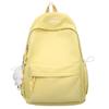 Schoolbag Solid Color ins Large Capacity Stylish Simple Versatile Travel School Bag Elementary School Elementary School Junior High School College 