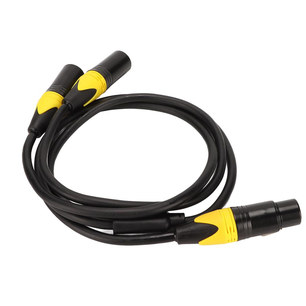 XLR-Splitterkabel, weiblich auf zwei männliche 3-polige geräuschlose XLR-Y-Kabel mit geringem Verlust für Mikrofon-Lautsprecher-Mixer