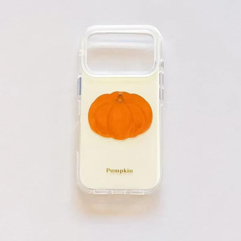 Internet celebrity pumpkin is suitable for Apple 17Promax mobile phone case IP16 large hole IMD15Pro simple 14 personalized new models