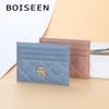 E New Card Pack Women's Thin Embossed Multi-Card ID Card Clip Mini Credit Card Holder
