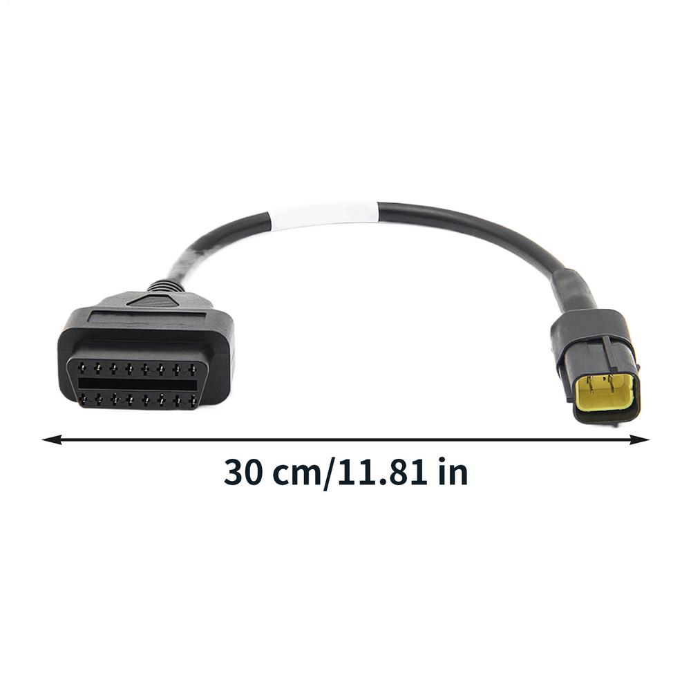 OBD Splitter Cable 4-Pin To OBD Splitter Adapter Extension Cable Heavy Duty Diagnostic Tool For Engine Vehicles Motorcycle SUV чёрный