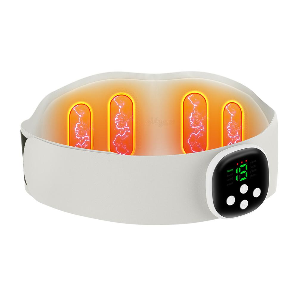 Electric Heating Waist Massager Belt Abdominal Sculptor for Belly Exercise Lower Back Vibration Hot Compress Ab Massager