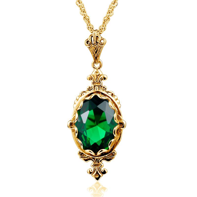 100% Sterling Silver 925 Citrine Necklace Women Luxury 10*14mm 8ct Oval Yellow Stone Pendant Victoria Style Jewelry Gift Female
