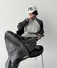 The Green Lab Star Raglan Zip-Up [Melange Gray]